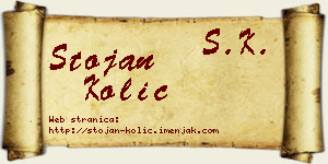 Stojan Kolić vizit kartica